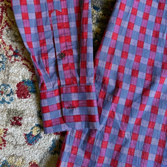 Prada Men’s Plaid Long-Sleeve Shirt - Picture 5 of 11